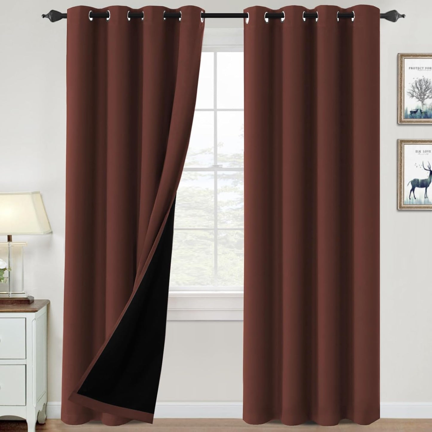H.VERSAILTEX 100% Blackout Curtains for Bedroom & Living Room
