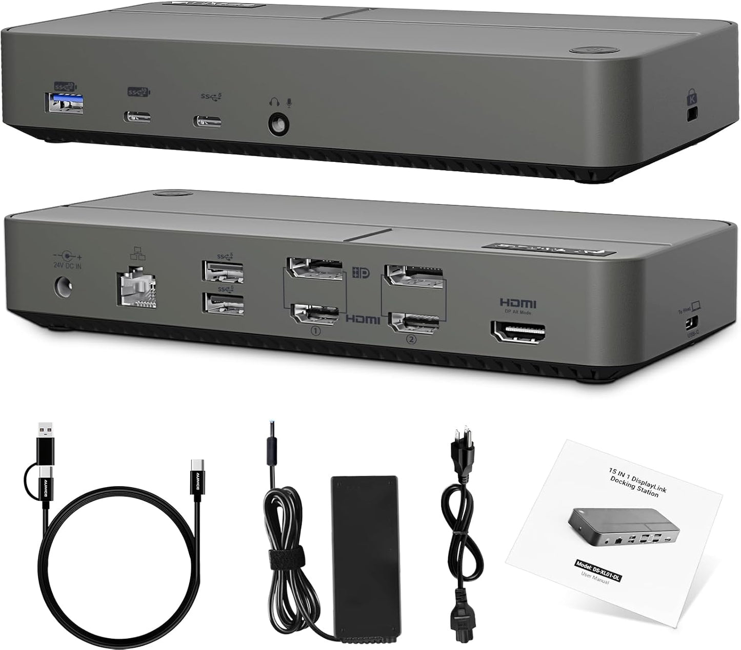 DisplayLink Docking Station for Triple 4K Monitors and Power