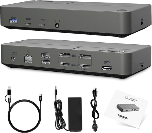 DisplayLink Docking Station for Triple 4K Monitors and Power