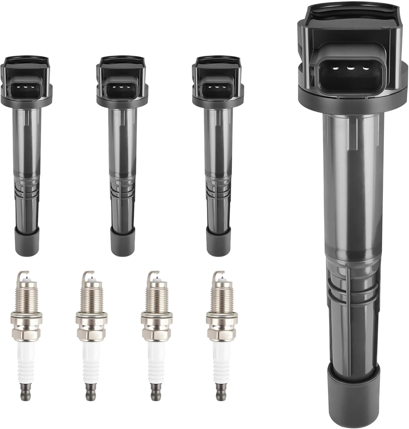 HYR Set of 4 Ignition Coil Pack and Iridium Spark Plugs