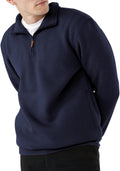 Mens Quarter Zip Pullover Fleece Sweatshirt for Comfort