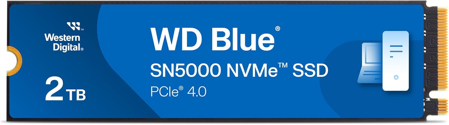 Western Digital 2TB WD Blue SN5000 NVMe SSD for High-Speed Storage