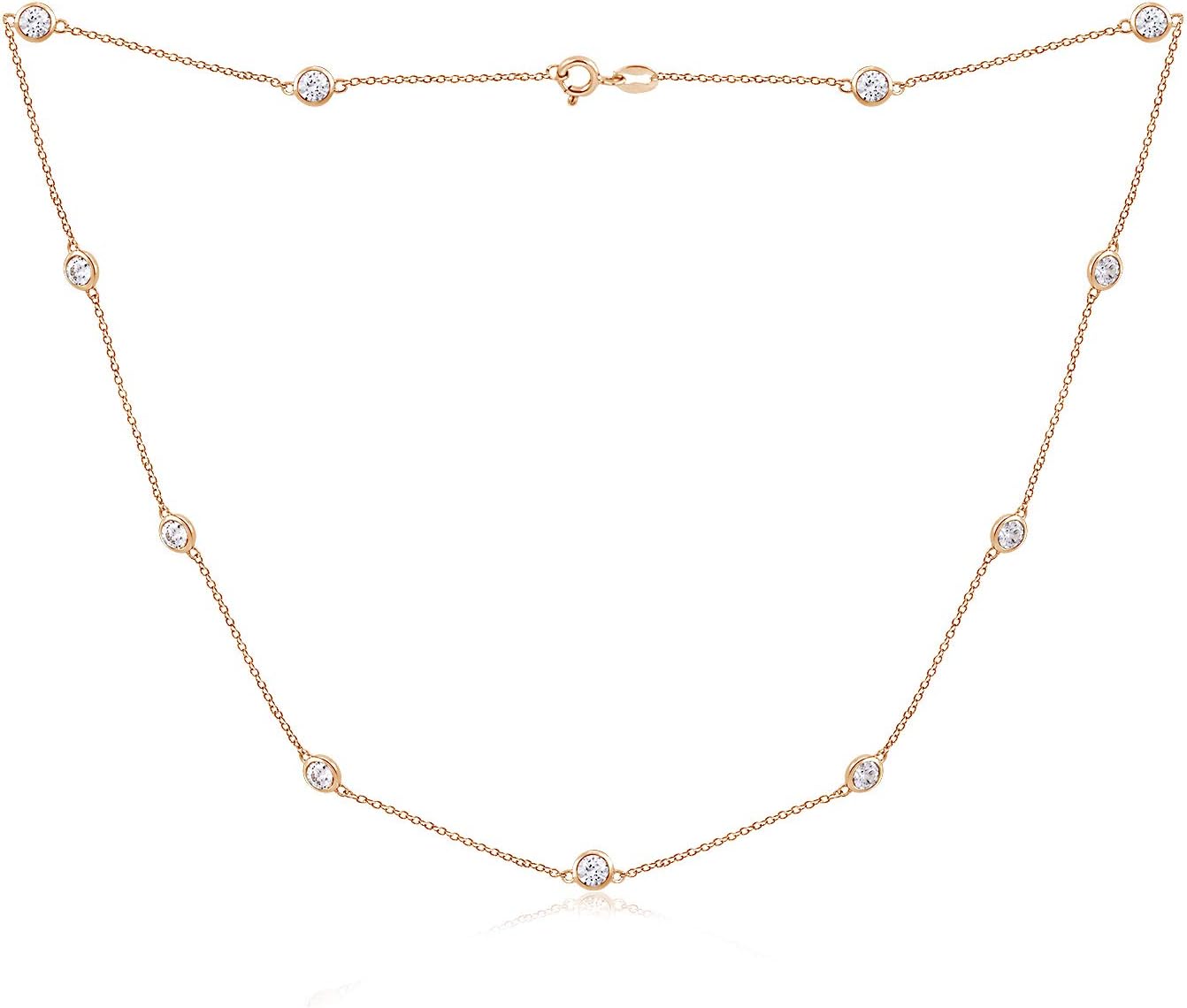 Dainty 36ft' Gold Plated Sterling Silver Station Necklace Review