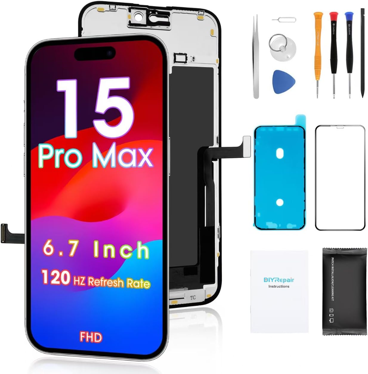 iPhone 15 Pro Max Screen Replacement with Full Repair Kit