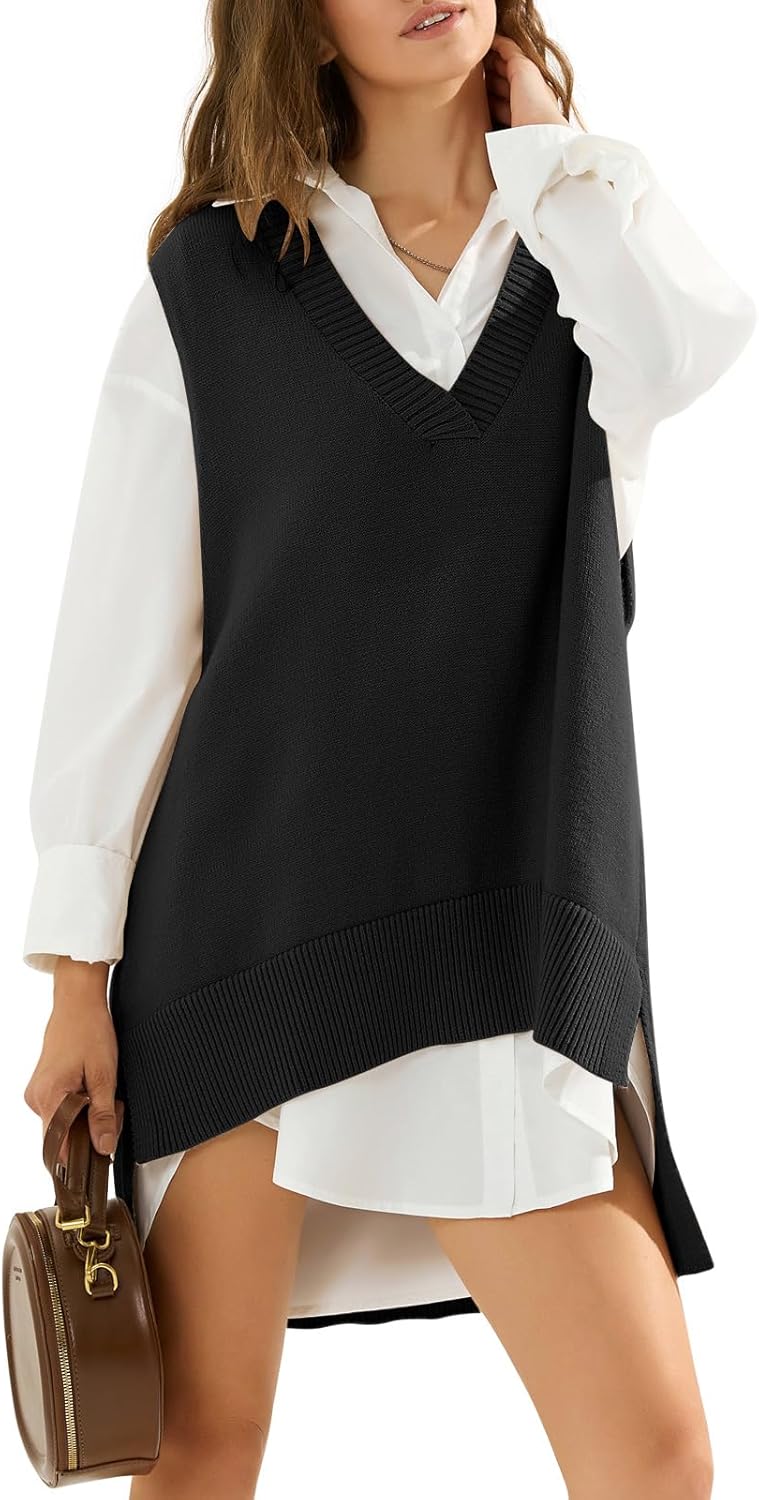 EXLURA Womens Oversized Sweater Vest for Trendy Fall Styles