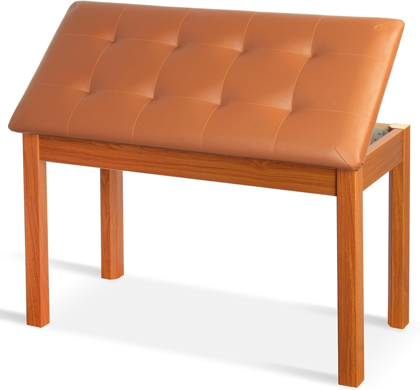Duet Piano Bench with Padded Cushion and Smart Storage Solution