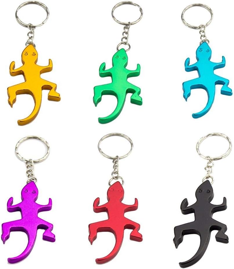 SWATOM Gecko Aluminum Alloy Bottle Opener Keychain 100 PCS