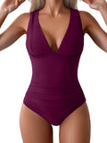 Elegant One Piece Swimsuit for Women with Eomenie Tummy Control
