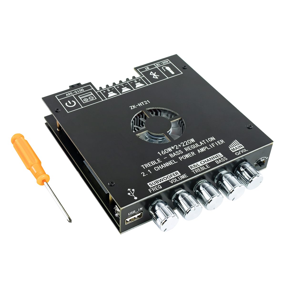 Hosyond 2.1 Bluetooth Amp: 160W+220W Subwoofer Power!