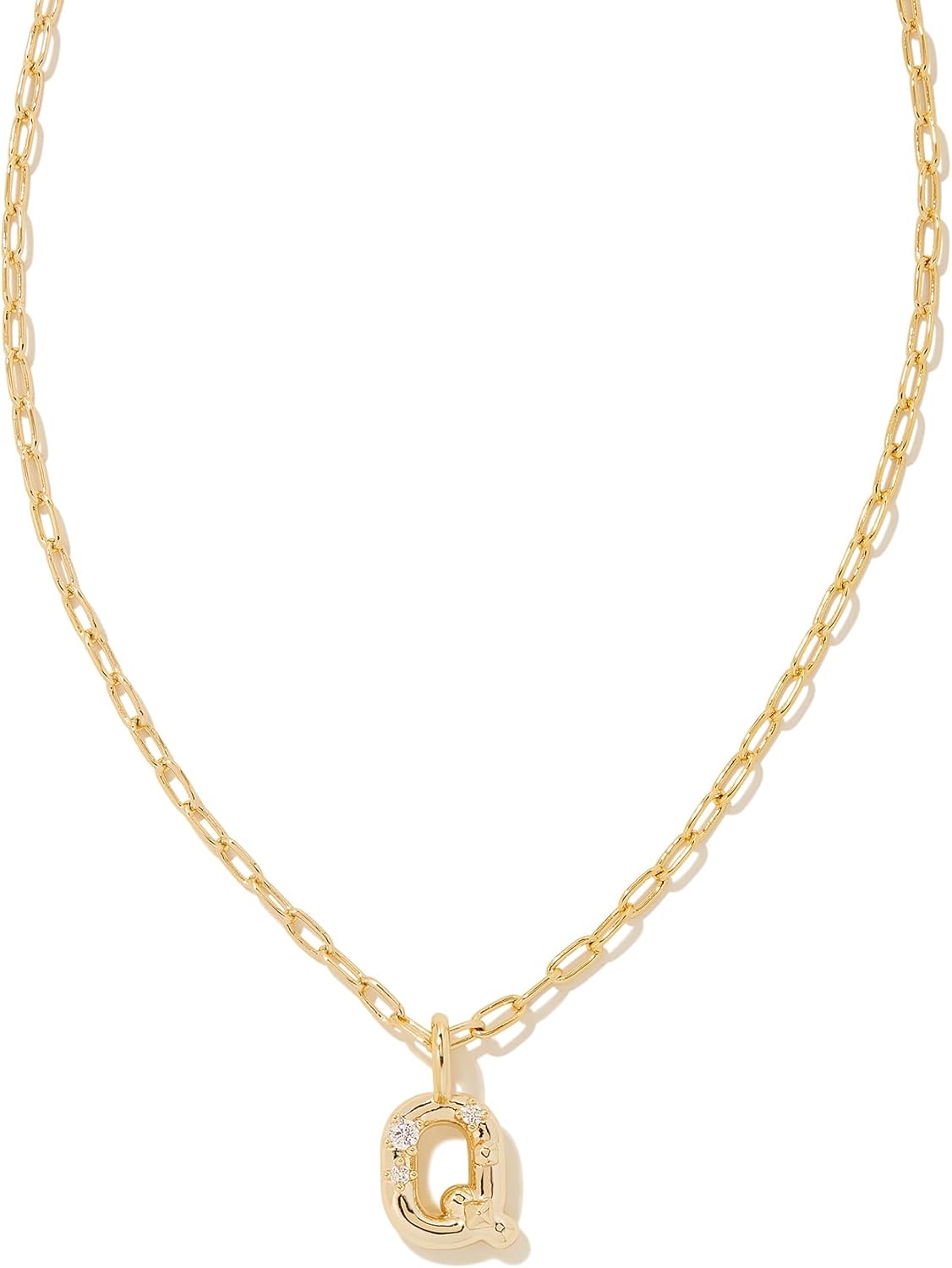 Kendra Scott Crystal Letter Short Pendant Necklace for Women