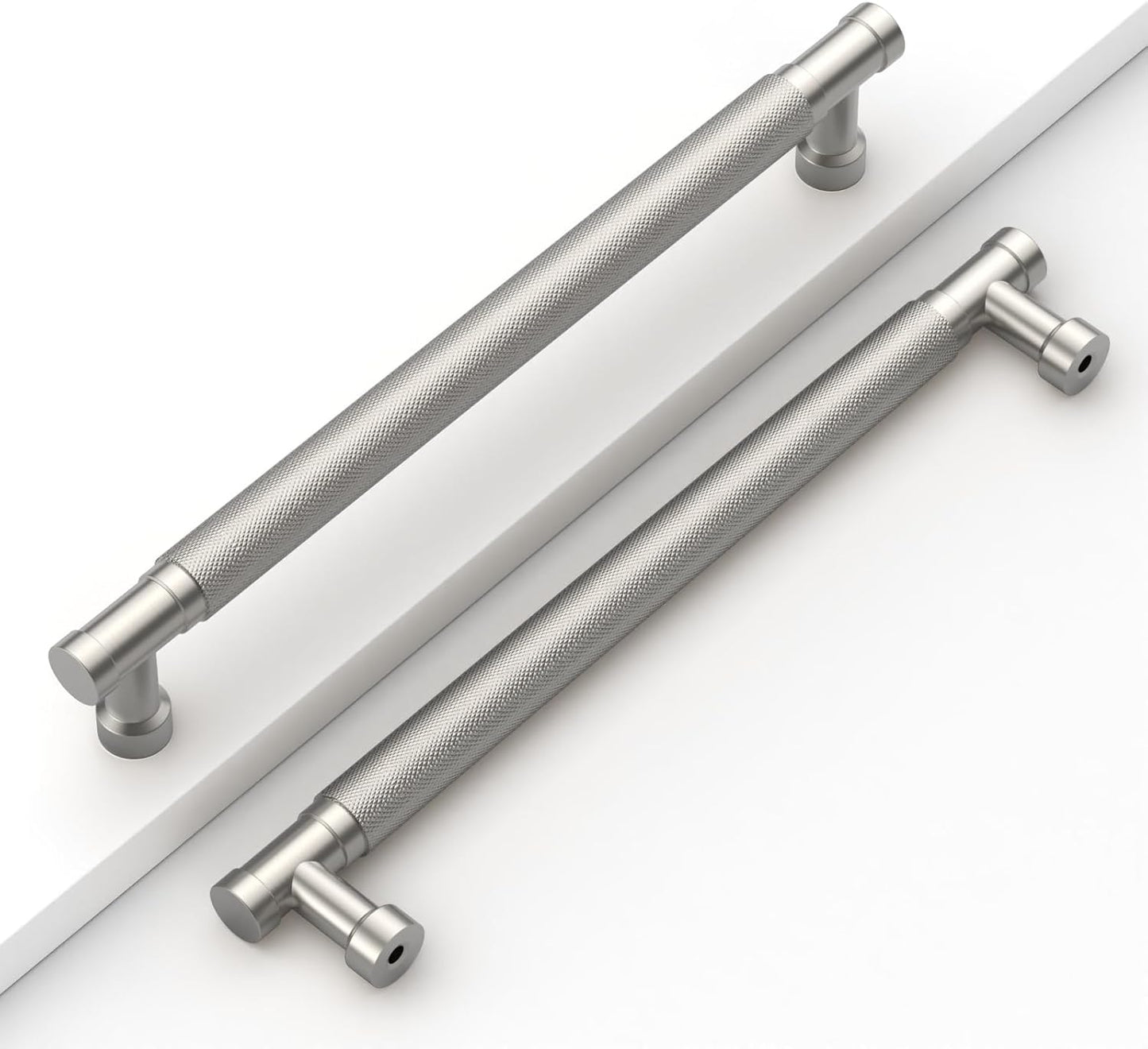 Knurled Cabinet Pulls 10 Pack Brushed Nickel Kitchen Hardware