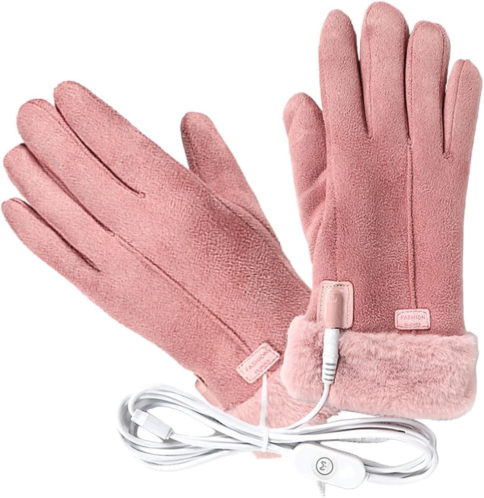 Cozy USB Heated Gloves: Pink Winter Warmer