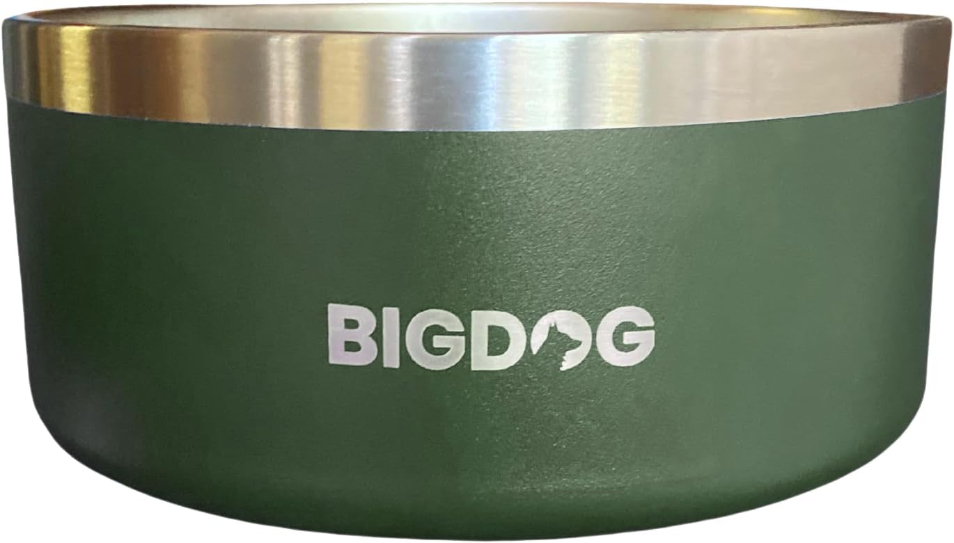 BIGDOG Large Dog Bowls - Durable Stainless Steel Pet Bowls