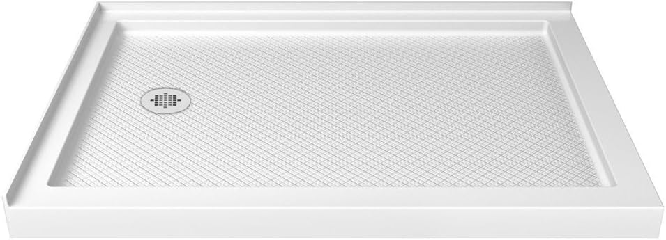 DreamLine SlimLine 34 in. D x 48 in. W Double Threshold Shower Base