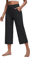 G4Free Women's Capri Yoga Pants with Chic Wide Leg Design