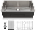 30 Kitchen Sink Undermount - 16 Gauge Stainless Steel Deep Bowl