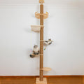 Floor to Ceiling Cat Tree Adjustable 55-120 in - Stable Multi-Cat