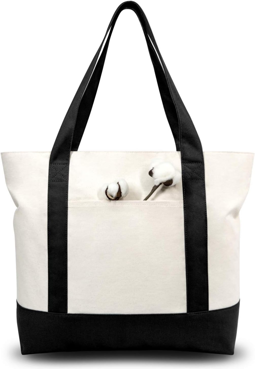 TOPDesign 6-Pack Canvas Tote Bags for Grocery and Daily Use