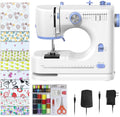 Sewing Machine for Beginners with Threads & Fabric Kit - Portable