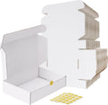 9x6x2 Shipping Boxes Set of 50 - White Corrugated Mailers