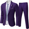 MY'S Men's 2 Piece Slim Fit Suit One Button Jacket Pants Set - Stylish