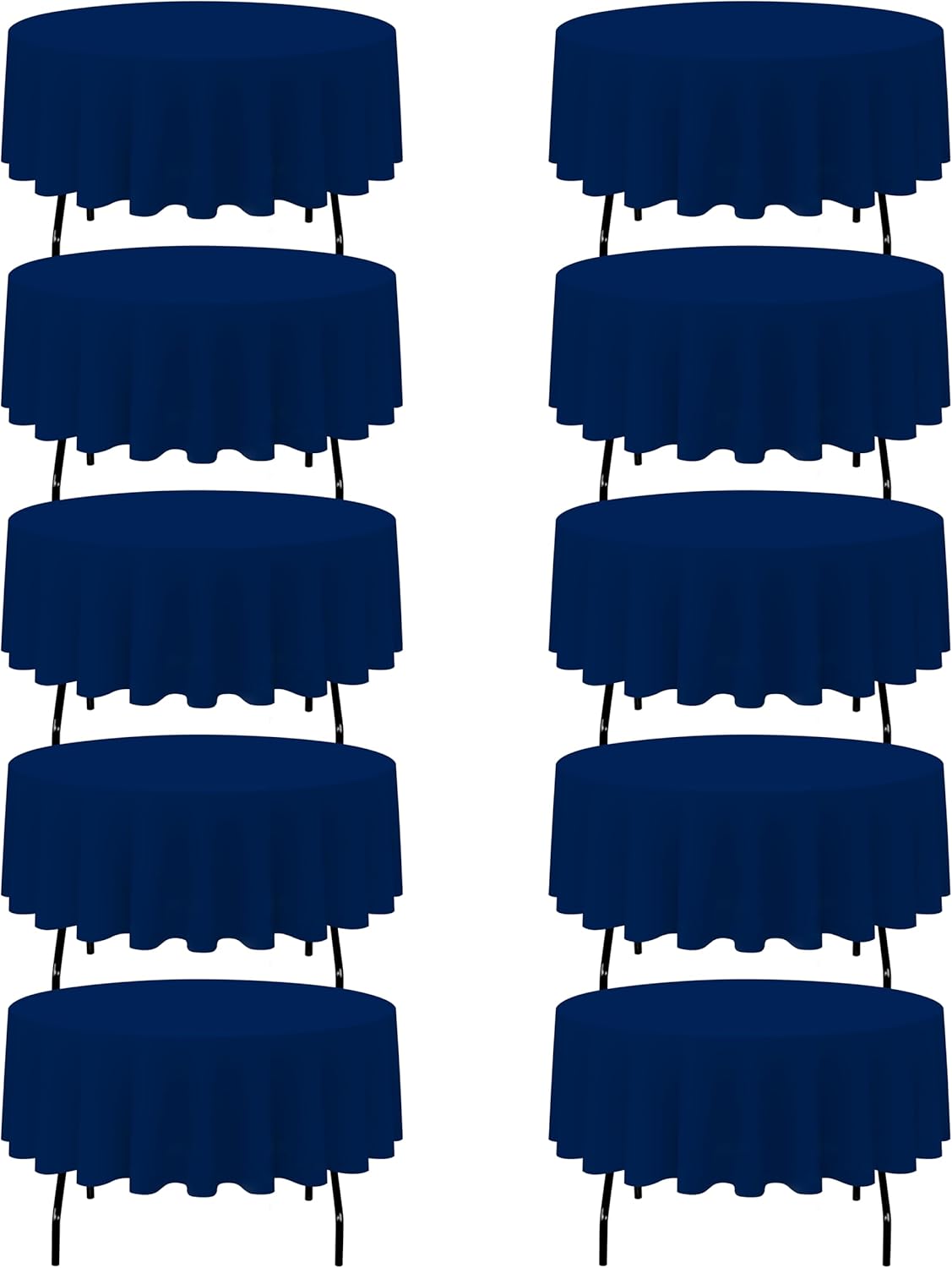 Navy Blue Round Tablecloths 90 Inch for Elegant Events and Parties