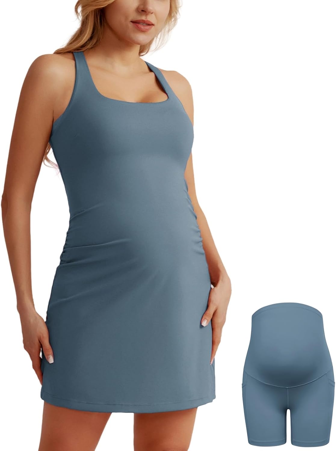 Maacie Maternity Tennis Dress with Built-in Bra and Shorts
