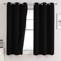100% Blackout Curtains 63 in - Thick Thermal Insulated Panels