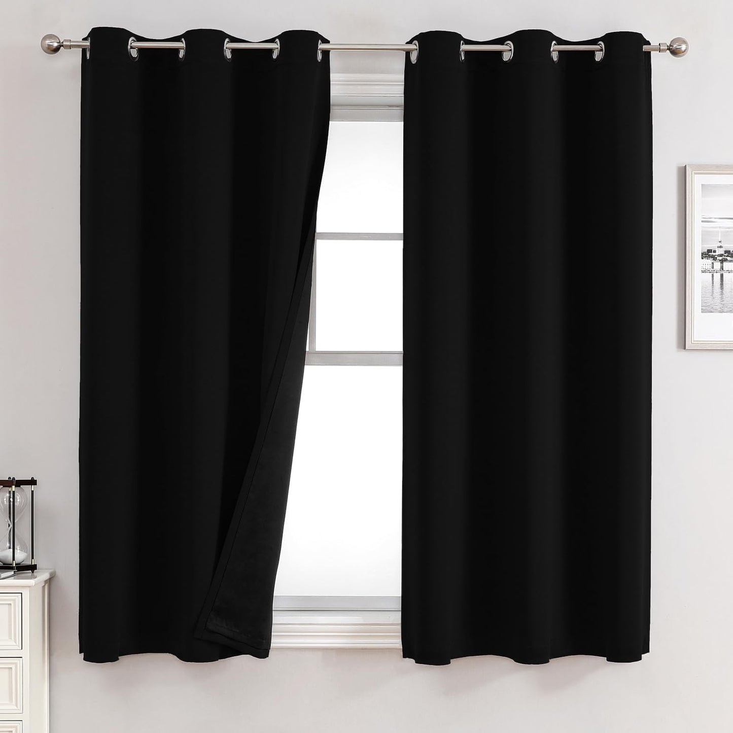 ChrisDowa 100% Blackout Curtains for Total Darkness and Comfort