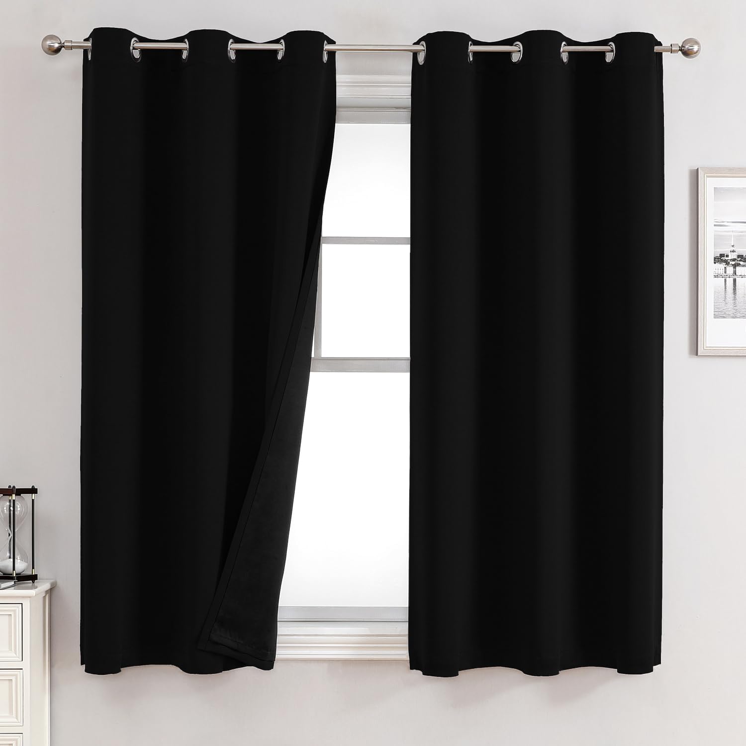 ChrisDowa 100% Blackout Curtains for Total Darkness and Comfort