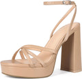 Platform Heels for Women Strappy Block Chunky High Heels - 4.73in Glam