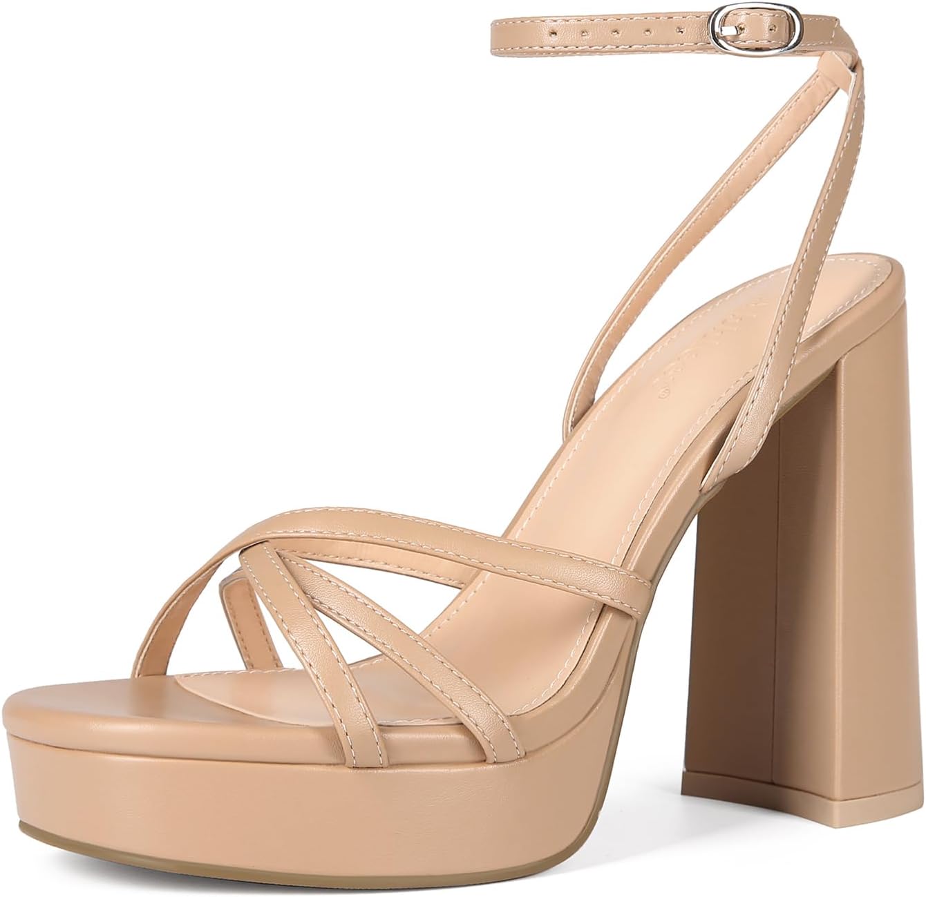 Platform Heels for Women: Strappy Block Chunky High Heels