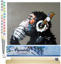 Paint by Numbers for Adults Monkey Wearing Headphones 16in x20in