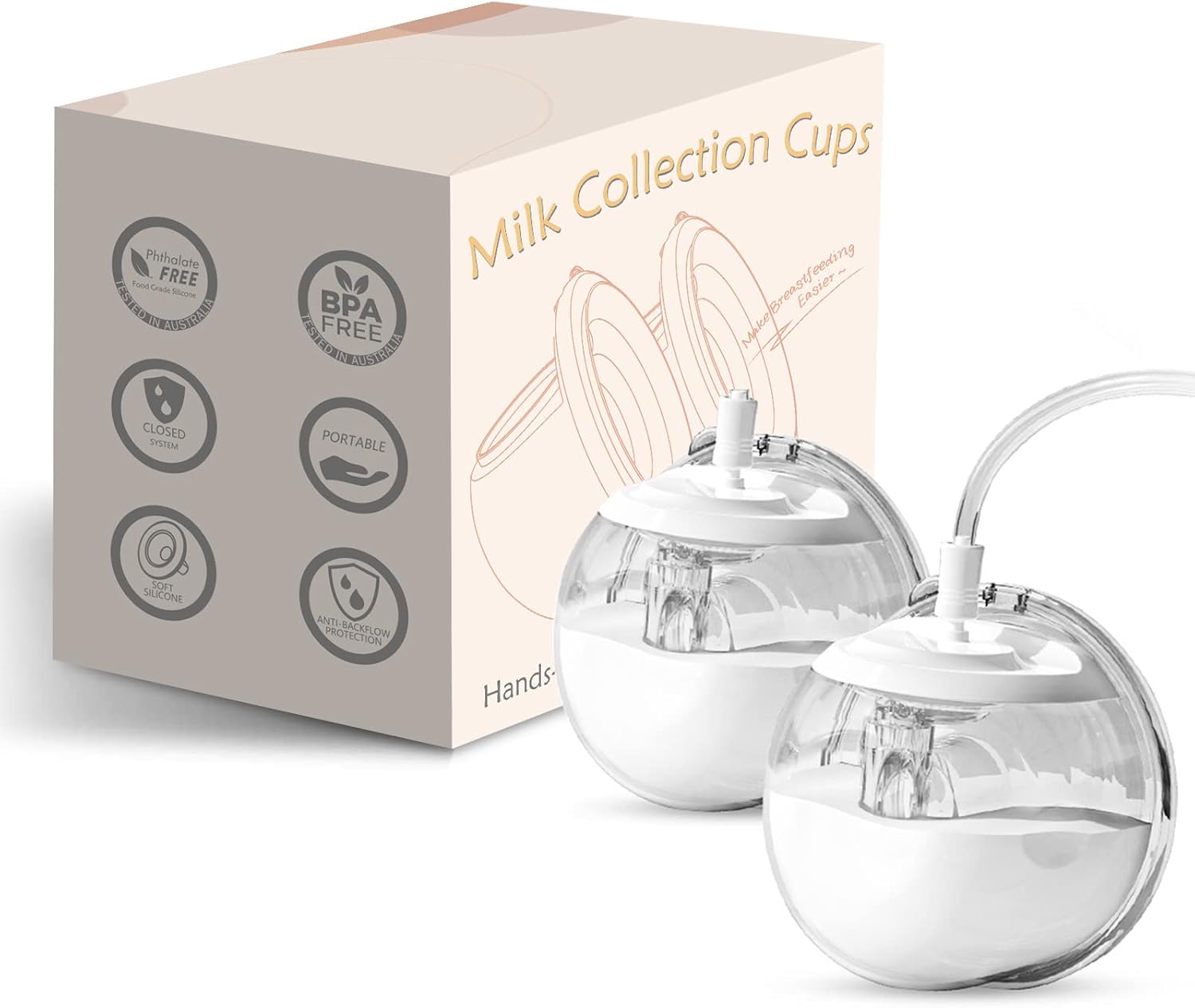 Wearable Silicone Milk Collection Cups for Hands-Free Pumping