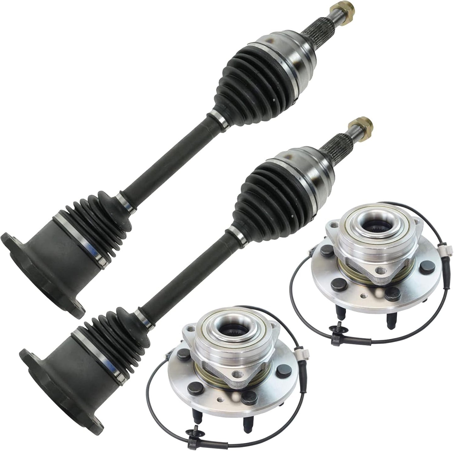 TRQ Front Drivetrain Kit CV Axle Shaft Assembly for Cadillac