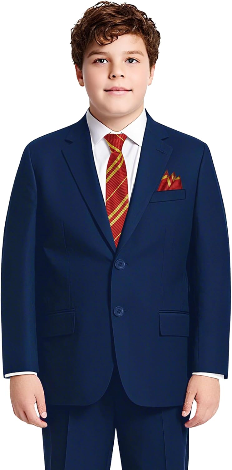Marvelous World Boys' Plus Size Husky Stretch Suit Set for Youth