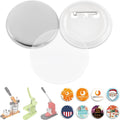BEAMNOVA 58mm Round Button Parts 500 Sets - DIY Pin Maker Supplies