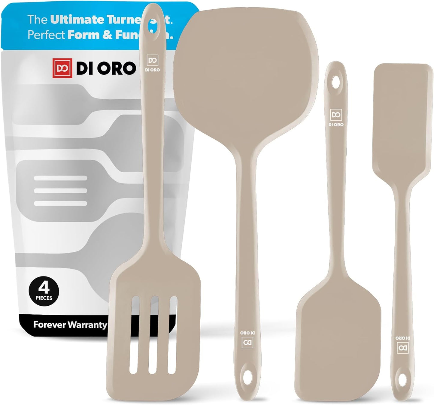 New DI ORO Silicone Turner Spatula Set for Nonstick Cookware