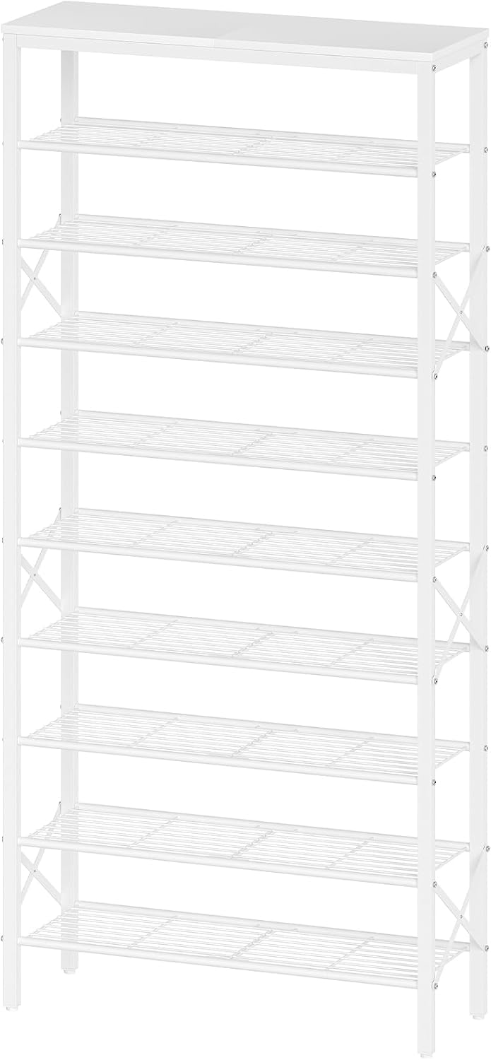 10 Tier Shoe Rack for 40 Pairs, Sturdy Storage Organizer