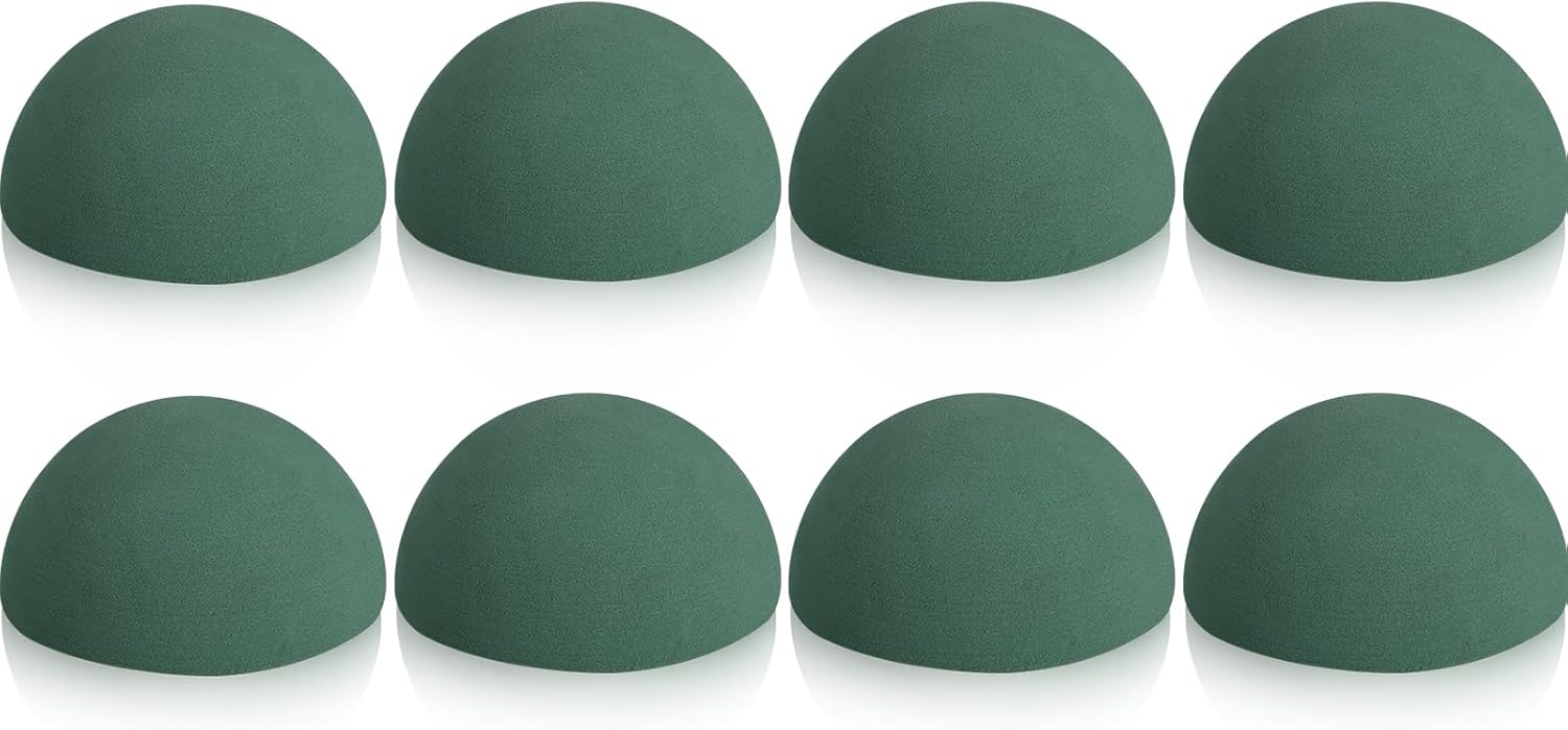 Shihanee 8 Pcs Half Ball Floral Dry Foam for Craft Arrangements