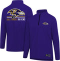 Ultra Game Men's NFL Super Soft Quarter Zip Long Sleeve T-Shirt gear