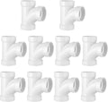 2 in PVC Tee 10 Pack - Durable Schedule 40 Pipe Connector
