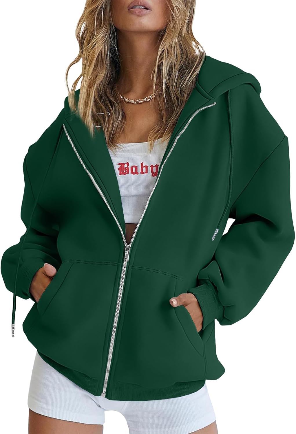 Trendy Queen Womens Zip Up Hoodies for Fall and Winter Fashion