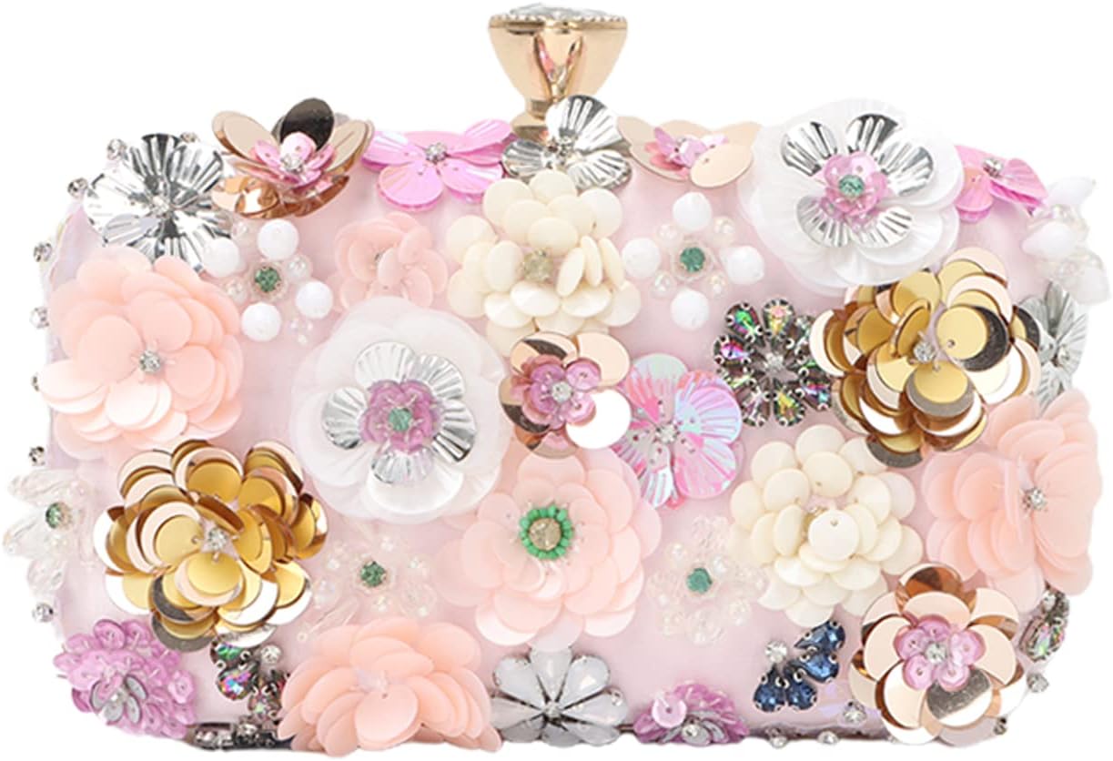 Lanpet Women Clutches Flower Evening Handbag for All Occasions