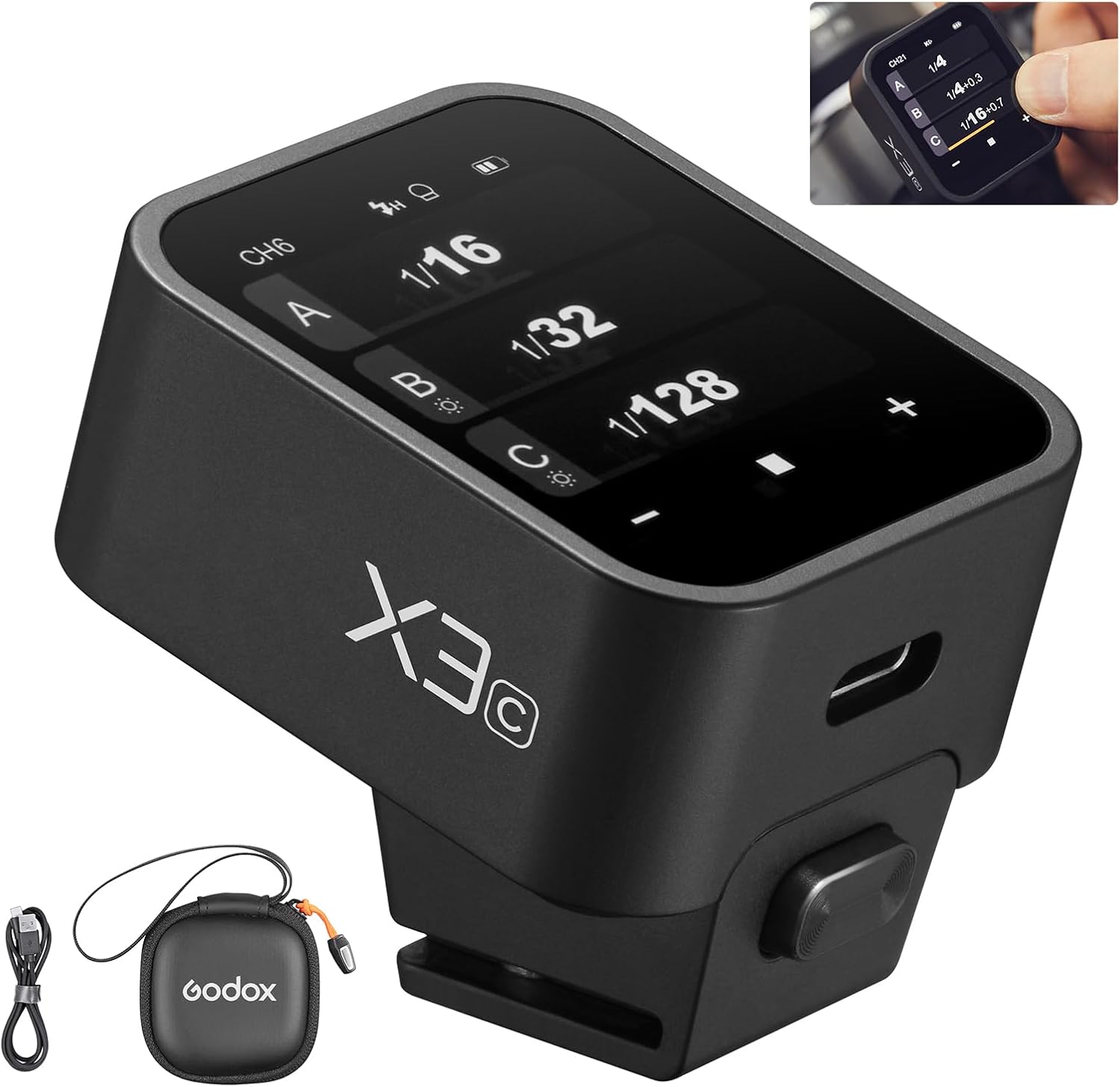 Godox X3C TTL Wireless Flash Trigger with OLED Touchscreen