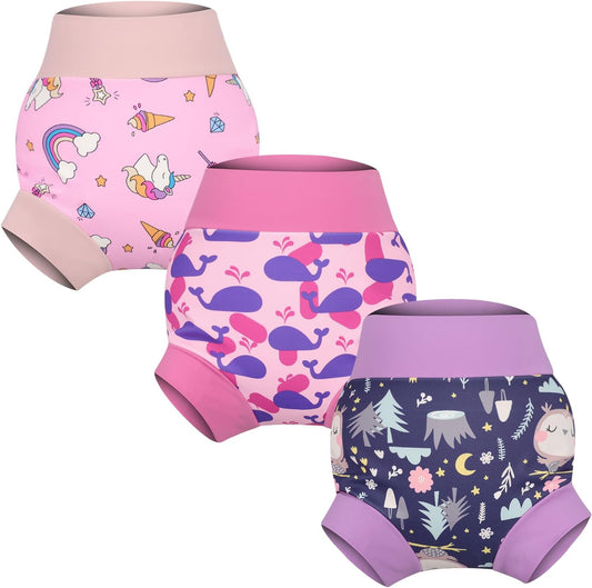Stay Dry: MooMoo Baby 3 Pcs Reusable Swim Diapers