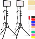 LED Video Light Kit with 61.99ft Tripod Stand - Dimmable Bi-Color