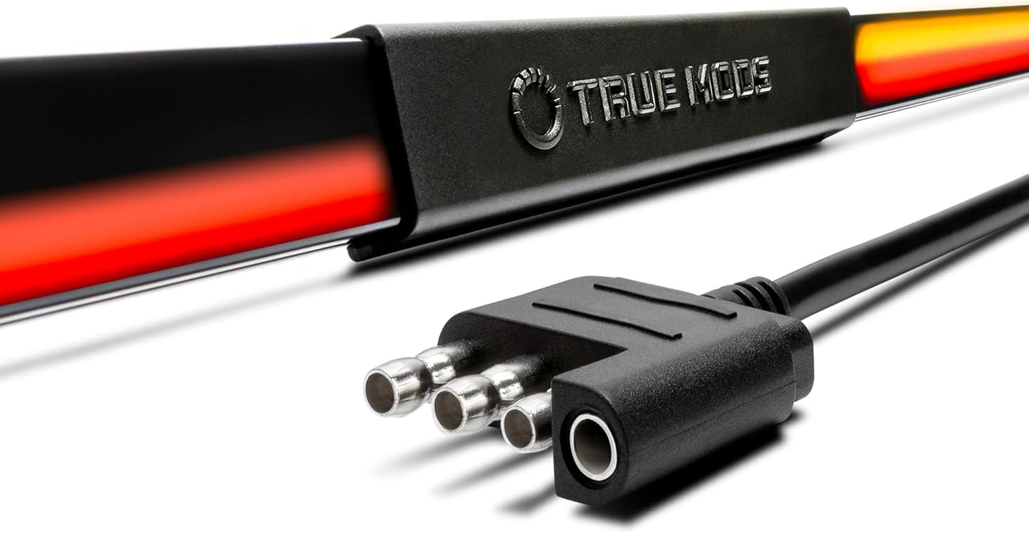 True Mods 60 Inch Smoked LED Tailgate Light Bar for Trucks