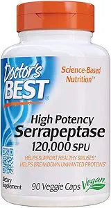 High Potency Serrapeptase for Healthy Sinuses and Airway Function