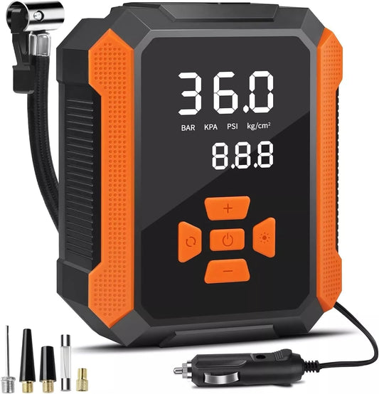 Fast Inflate Anywhere - Portable 12V Tire Pump